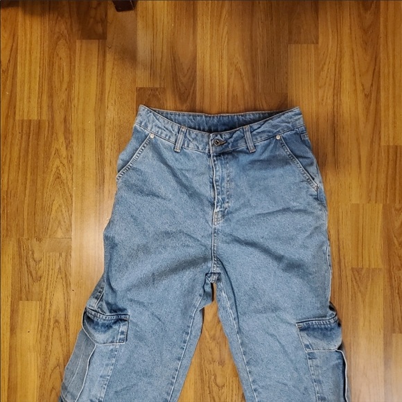 The Ragged Priest Denim Cargo Jogger Pants EUC Size 28 - Picture 2 of 9